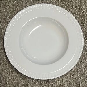4 PIECE RICHARD GINORI ICARO LOT of 4 SALAD SOUP BOWLS WHITE DOT 9”
